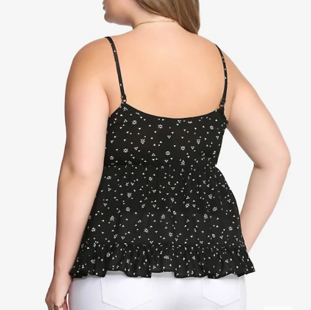 Torrid Falling Triangles Spaghetti Strap Babydoll… - image 2